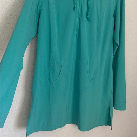 Columbia Omni-Shade Teal Long Sleeve Hooded Pullover Women’s Size L SPF - Picture 3 of 6